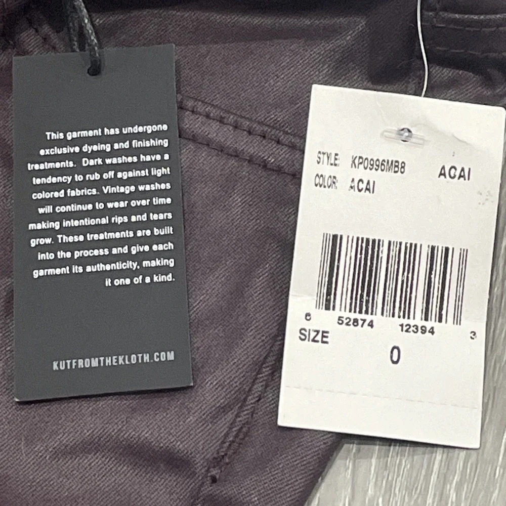 NWT KUT From The Kloth Connie High Rise Ankle Skinny Jeans Purple Women's Size 0